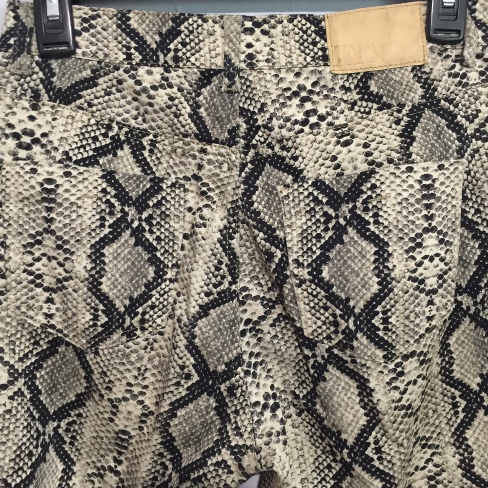 ZARA Snake Skin Skinny Pants size 6 - Picture 5 of 11